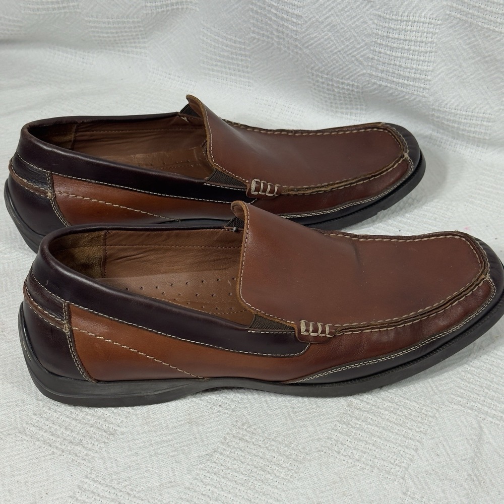 Johnston & Murphy Shearling Sheepskin Men Leather Loafer Slip On Casual Size 13